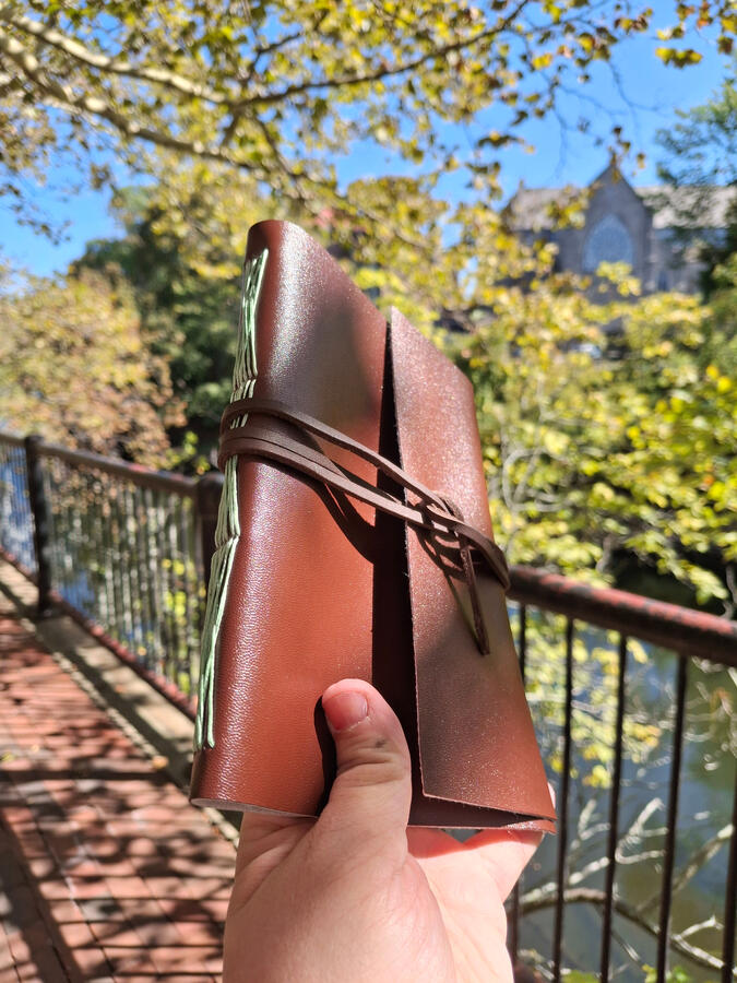 Traveler&#39;s Journal - long stitch, cross variant